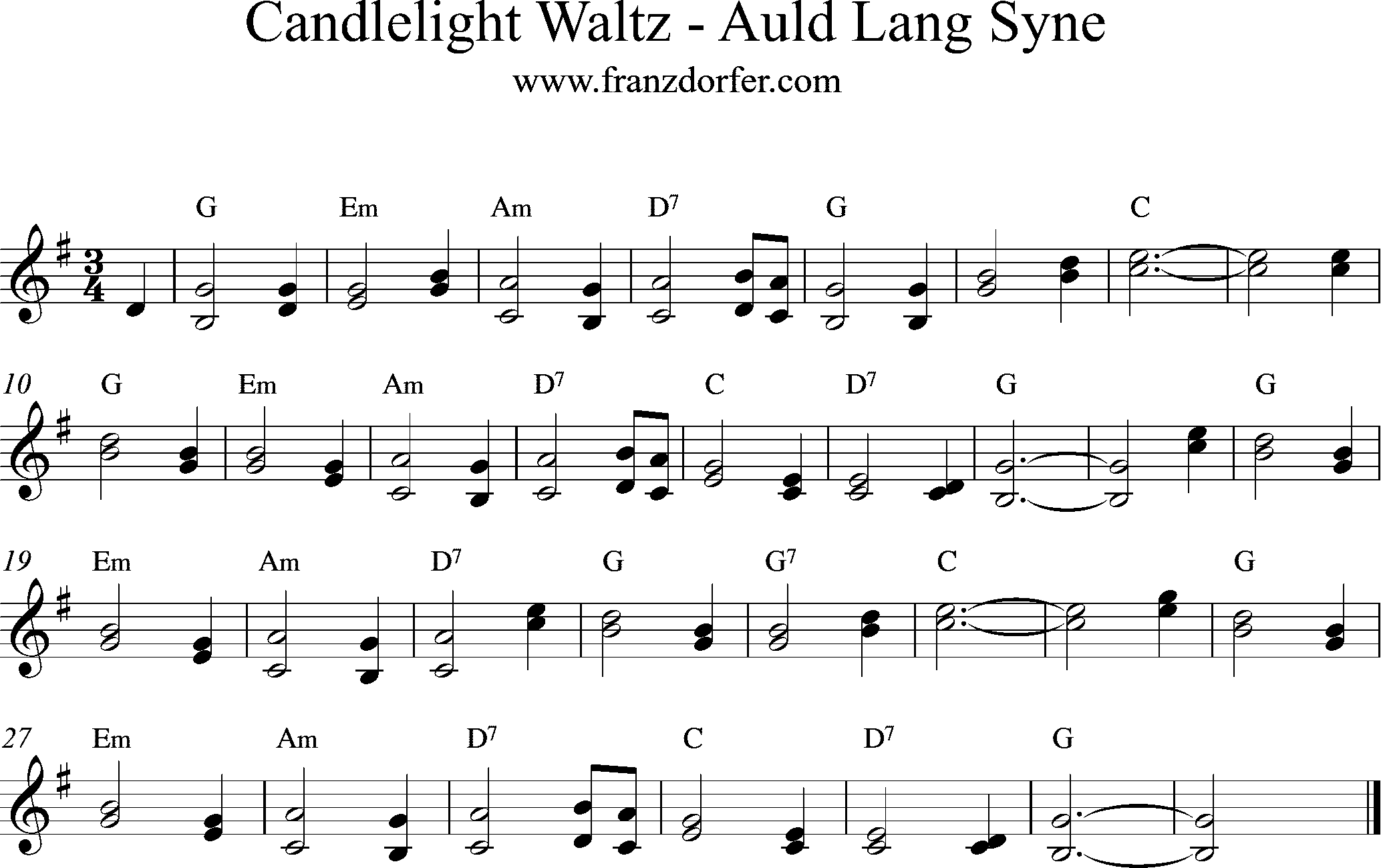Noten - Candlelight Waltz
